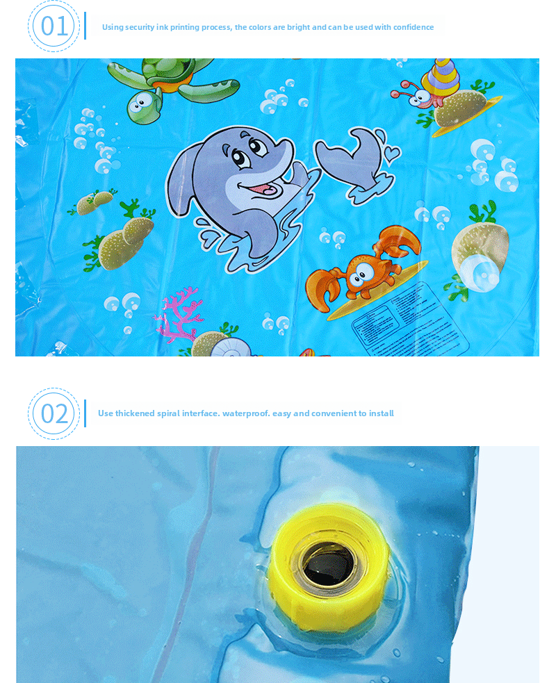 Outdoor Thickened NonSlip Pet Water Mat Summer Play Mat for Children Dog Bathing Portable