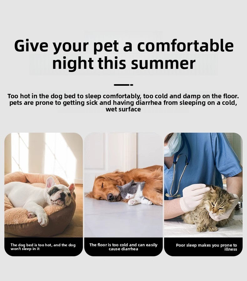 Pet Supplies Summer Cooling Mat Nest Rattan Woven Ice Bed for Cats Sleep