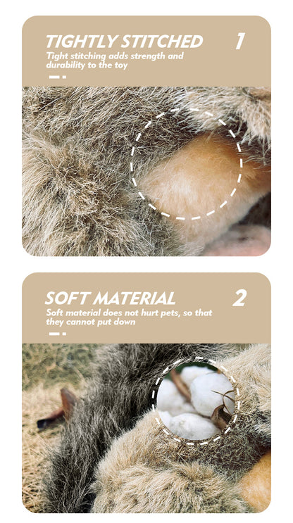 New Wear-Resistant Plush Sound Dog Toys Simulation Squirrel Pet Supplies