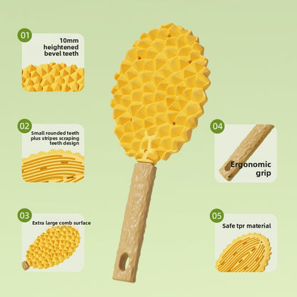 Premium Cat Deshedding Brush for Long Short Hair Pet Grooming Tool with Durian Massage Comb Effective Hair Removal and Cleaning Brush Multi Functional Fur Scraper