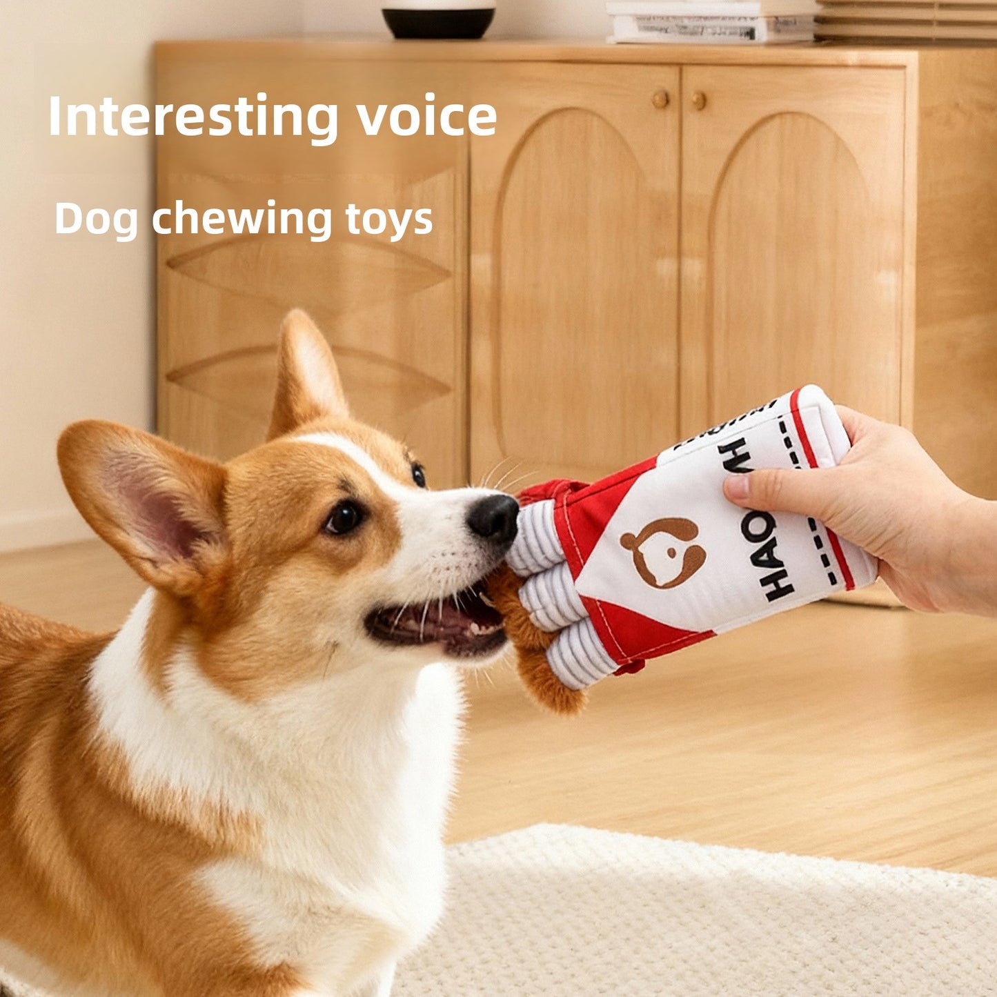 Dog Plush Sound Toy Imitation Cigarette Self-Entertainment Durable Chew Pet Supplies