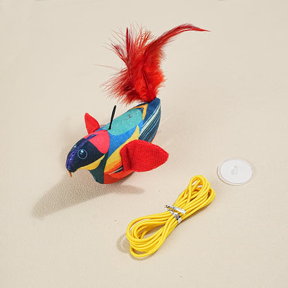 Pet play toy electric simulation bird plush catnip cat supplies