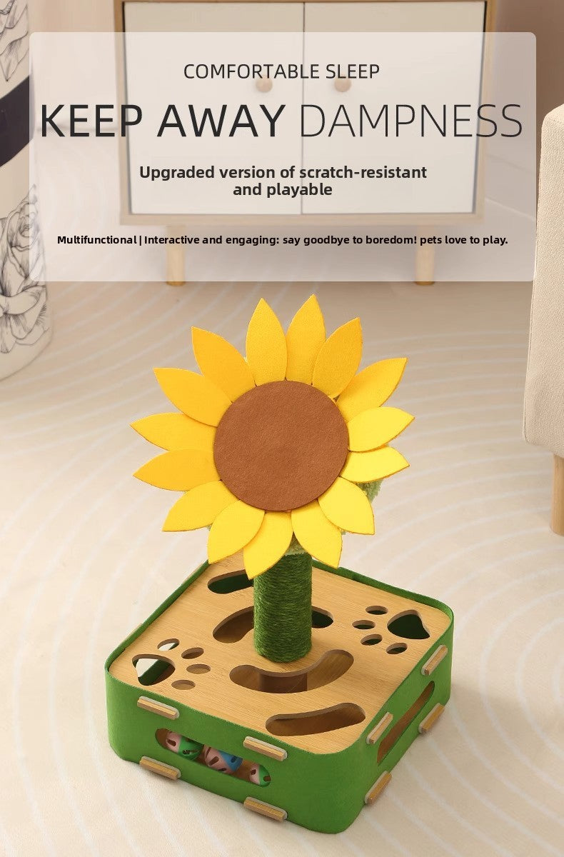 Cat SelfEntertainment Gadget Teaser Wand Durable Scratching Post MultiPlate Ball Bell Maze Board