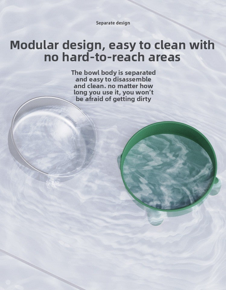 High Feet Stainless Steel Dog Cat Bowl Anti Slip Tip with Neck Protection