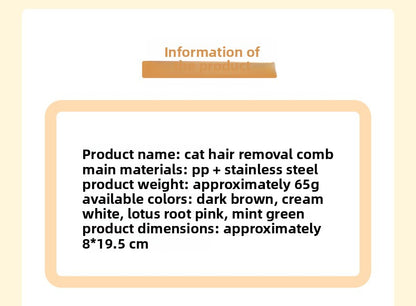 One-Click Hair Removal Comb for Cats Dogs Knot-Free Massage Tool