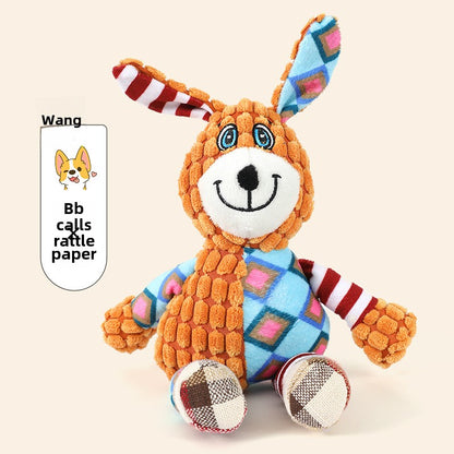 Pet Plush Toy Fox for Dogs Chewing and Grinding Teeth