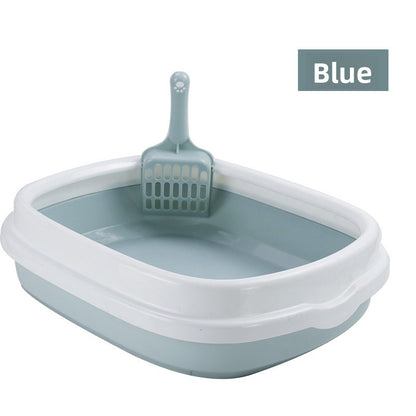 Pet Supplies Semi-Enclosed Cat Litter Box Durable Cat Litter Box with Cat Litter Scoop Cat Toilet