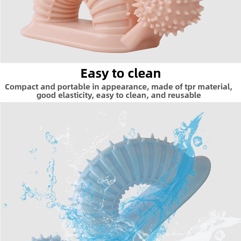 Interactive Dog Chew Toy for Teething Puppies Snail Shaped Food Dispensing Pet Supplies Long Lasting Dental Toothbrush Fun Mental Stimulation