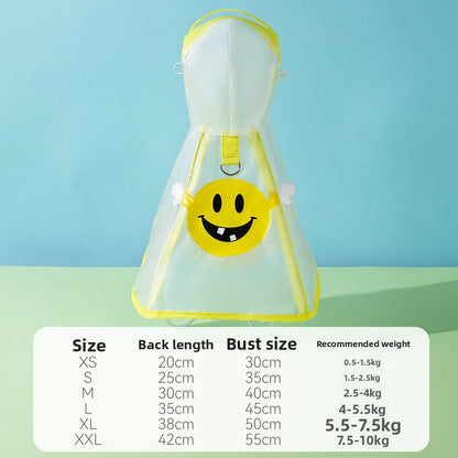 Waterproof Pet Raincoat Full Coverage Four Legged Design for Small and Medium Dogs Summer Outdoor Adventure Cartoon Teddy Dog Clothes