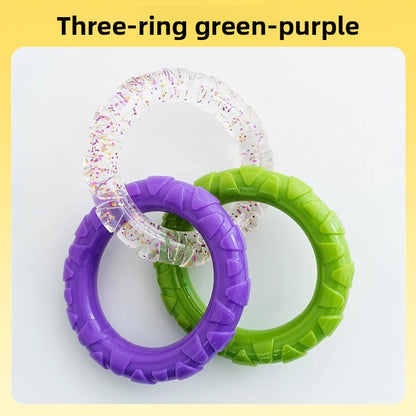 Pet Toy Dog HighValue Durable Chew ThreeLink Interactive Pull Ring