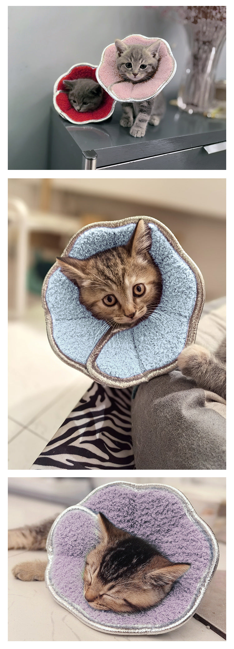 Pet Elizabethan Circle Cat Recovery Collar Soft EVA Shame Neck Collar Dog Bite Resistant