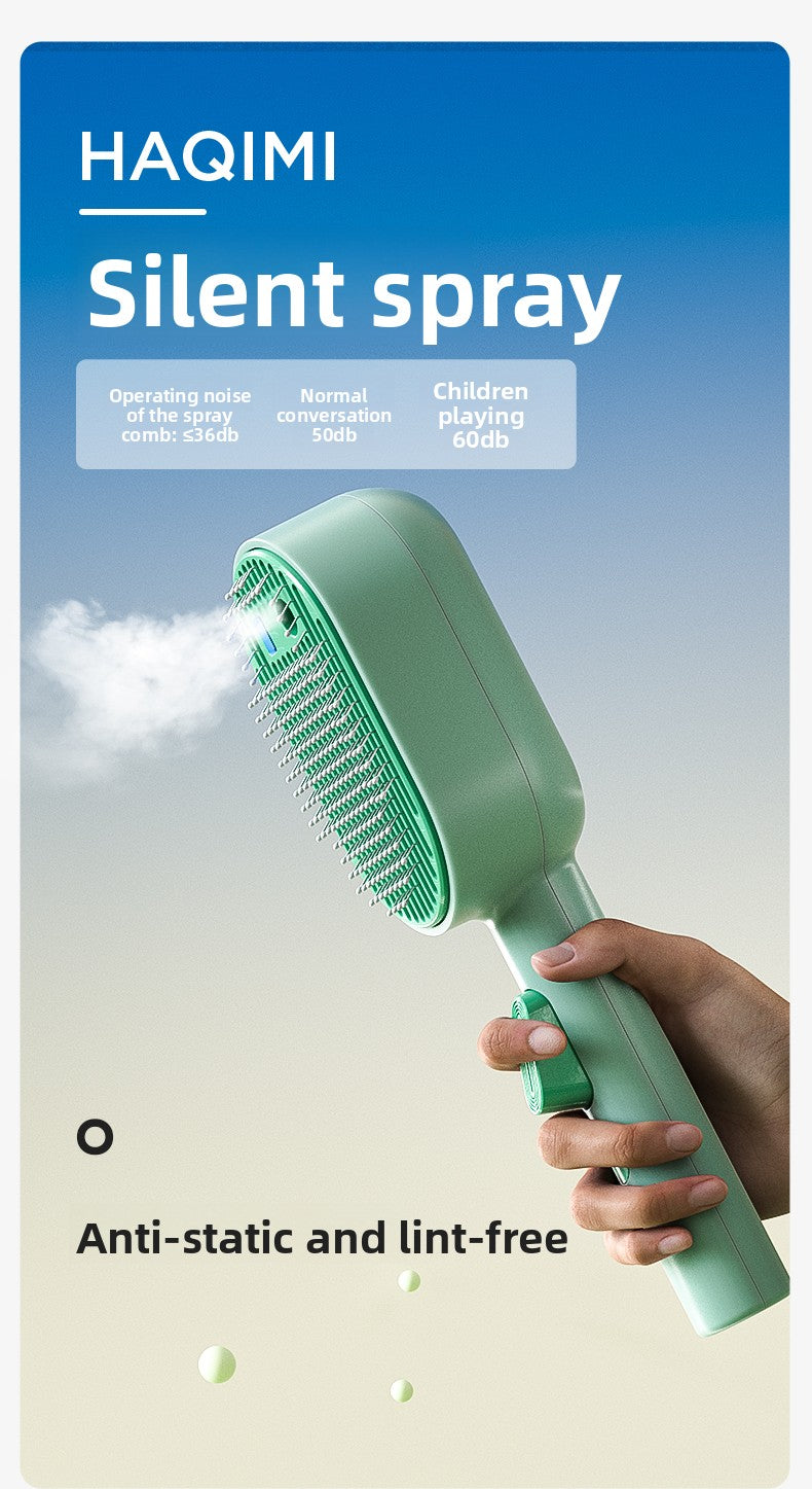 Magic Cat and Dog Hair Brush with Antibacterial Blue Light Spray Professional Pet Grooming Comb for Shedding Control Effectively Removes Loose Undercoat Fur