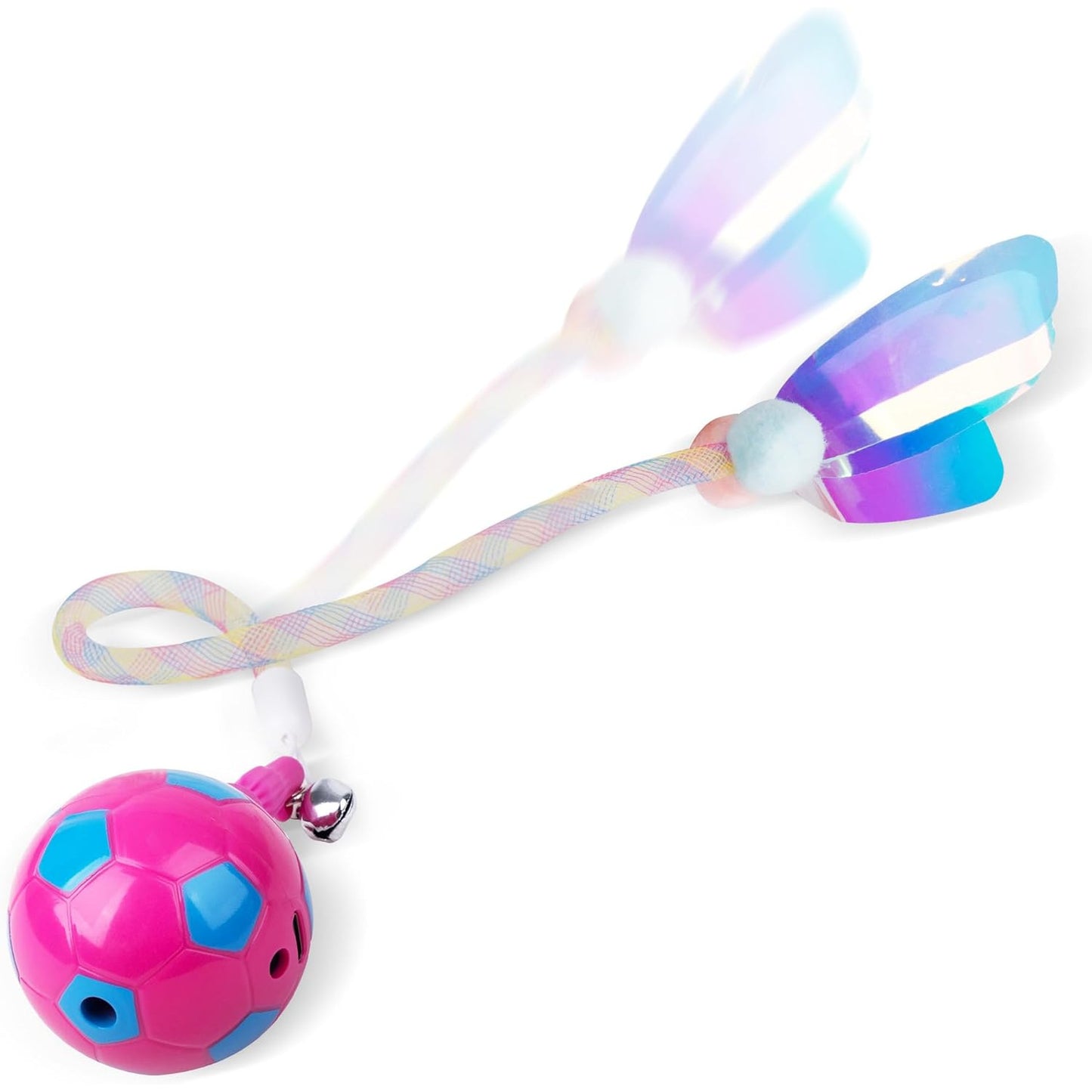 Interactive Q-Bounce Pet Ball Automatic Rolling Smart Fun with Tail Bell