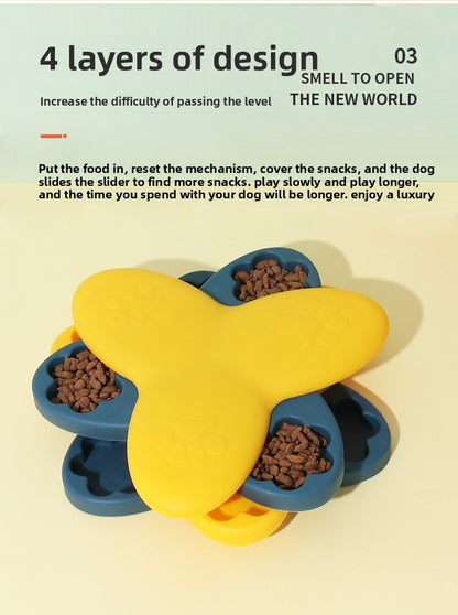 Assiette d'entraînement anti-étouffement rotative pour chien, anti-fuite de nourriture