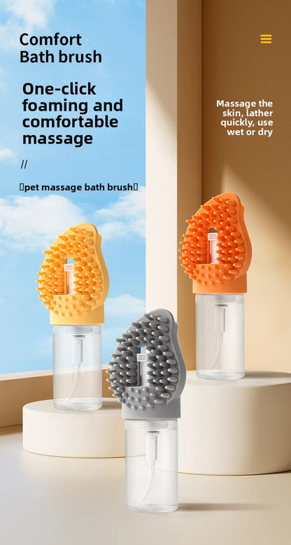 Multifunctional Automatic Foam Silicone Pet Bath Massage Brush for Cats Dogs