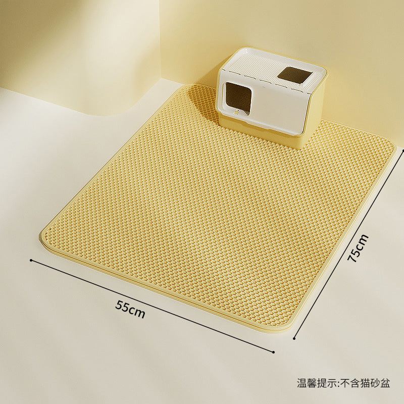 Extra Large Cat Litter Mat Heavy Duty Anti Tracking Litter Box Mat with Low Profile Edge Non Slip Bottom for Kitty Litter Containment