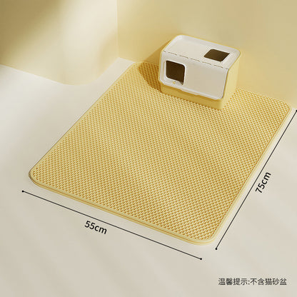 Extra Large Cat Litter Mat Heavy Duty Anti Tracking Litter Box Mat with Low Profile Edge Non Slip Bottom for Kitty Litter Containment