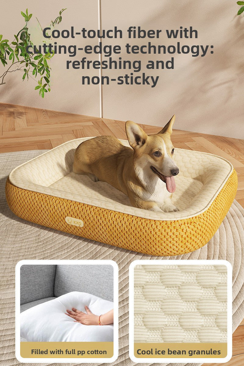 Ice Bean Dog Cat Bed New Summer Cool Mat Universal Pet Car Bed All Season