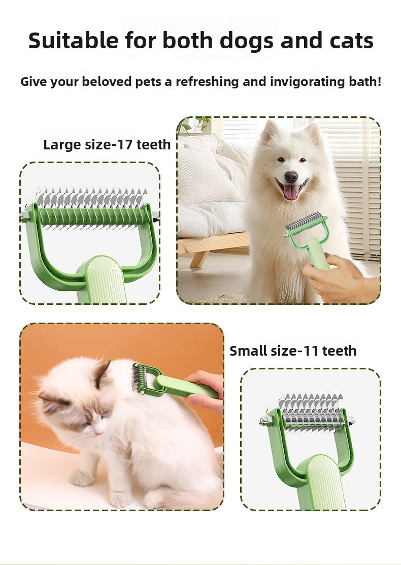New Double-Sided Thinning Pet Knot-Opening Comb for Dog Cat Wholesale