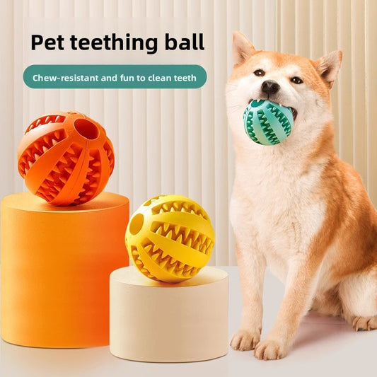 Rubber Dog Toy for Small Large Puppies Boredom Relief Sound Making Teeth Clean Ball