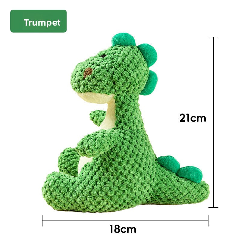 Durable Dinosaur Plush Dog Toy with Squeaker Interactive Chew Toy for Small Medium Dogs Tough Chewers Pet Supplies Puppy Teething