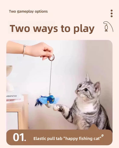 Simulation Bird Sound Cat Toy SelfEntertainment Teaser Wand for EnergyBurning Kitten