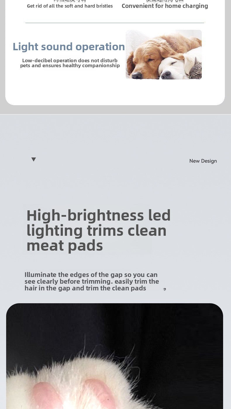 Electric Cat Dog Paw Hair Trimmer Grooming Tool Clipper