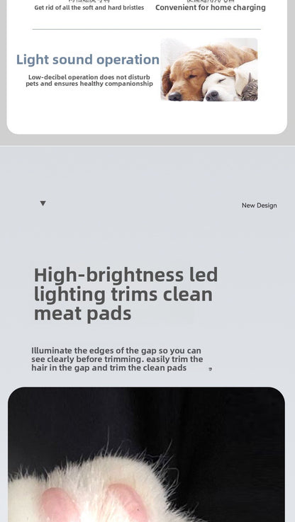 Electric Cat Dog Paw Hair Trimmer Grooming Tool Clipper