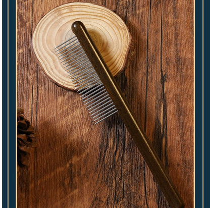 Wooden Pet Shedding Comb for Cats Dogs Removing Loose Hair Grooming Flea