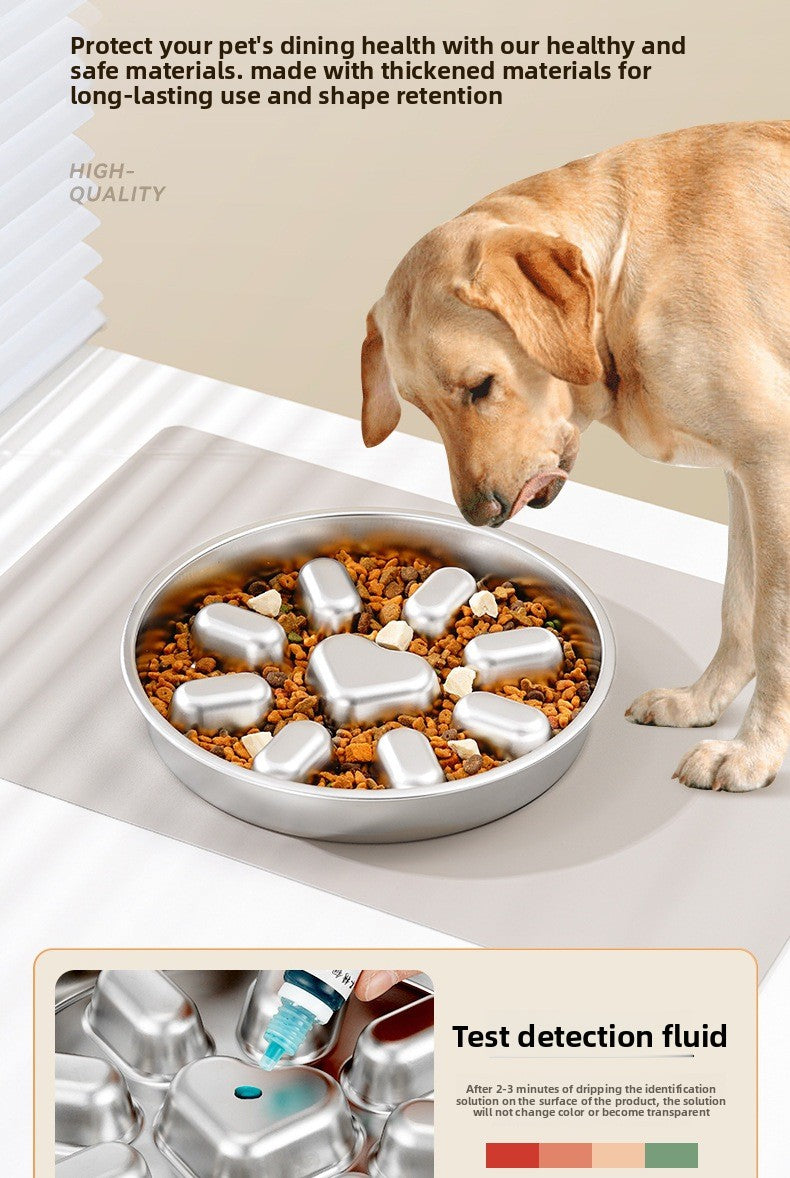 304 Stainless Steel Slow Feeder Heart Bowl for Cats and Dogs