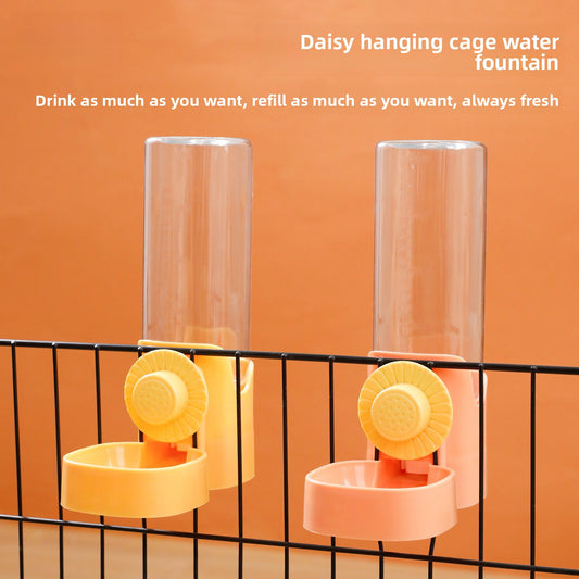 Original Daisy Hanging Cage Automatic Pet Water Dispenser Large Capacity Dog Cat Water Bottle Feeder