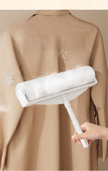 Hair Removal Roller Long Handle Brush Cat Hair Replacement Large Sticky Bed Floor Dust Hair Removal Tool with Tearable Paper