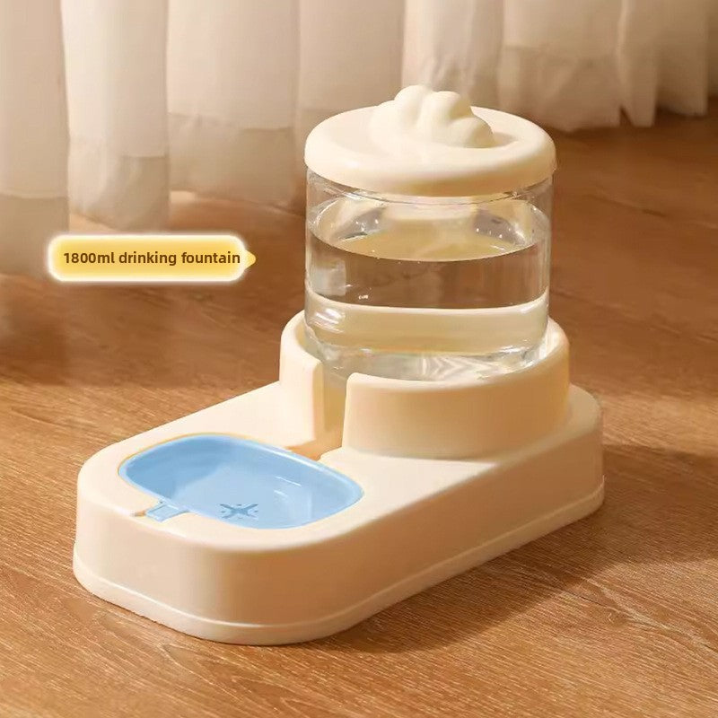 Large Capacity 5L Automatic Pet Feeder and Waterer Combo Adjustable Height Dog Cat Bowl Set with Non Slip Base