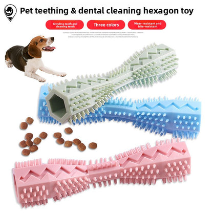 Pet Hexagonal Chew Stick Toy Durable Dog Cat Boredom Relief Supplies