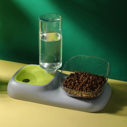 Dog Cat Automatic Refill Water Food Feeder Bowl Pet Supplies Dish Set