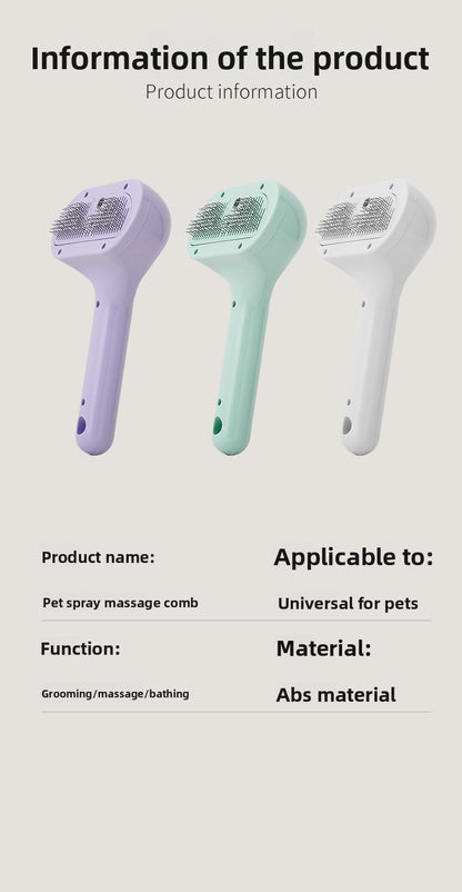Pet Grooming Spray Comb for Cat Dog Hair Detangling Cleaning