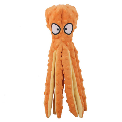 Soft Octopus Plush Toy for Dogs and Cats Durable Chew Resistant Pet Toy with Squeaker Interactive Playtime Fun for Puppies and Kittens