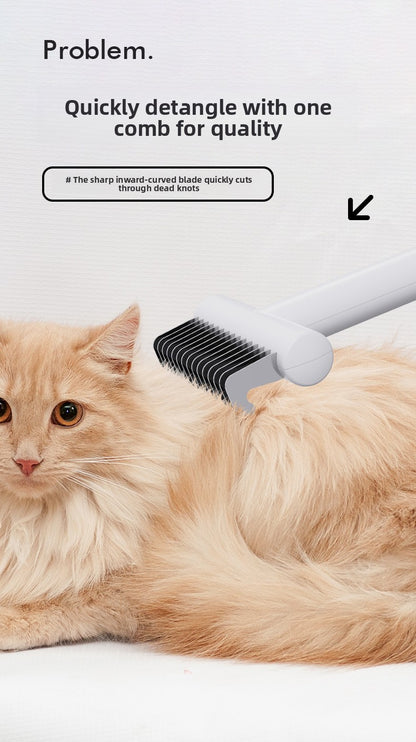 Stainless Steel Thinning Comb for Cat Dog Universal Hair Removal Detangling