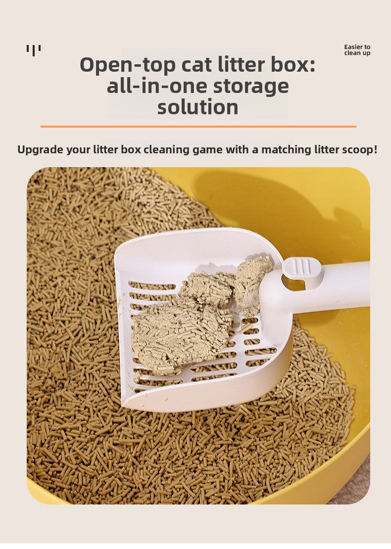 Creative Portable Open Design Large Cat Litter Box Cat Toilet Essential Supplies