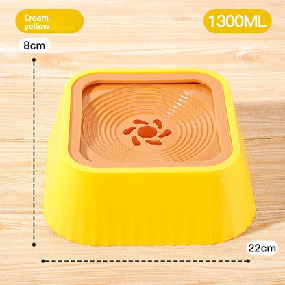 Dog Cat Water Bowl with Non Wet Mouth Floating Basin Buoyancy Neck Protection