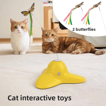 Pet Cat Automatic Electric Toy Rotating Butterfly Fly Interactive