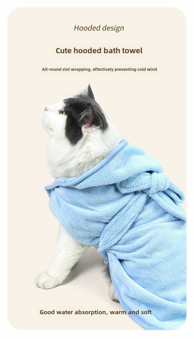 Pet Towel Wrap for Quick Drying After Bath