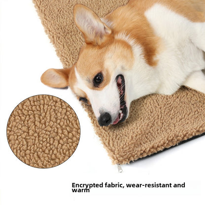 Self-heating dog bed pad for pets