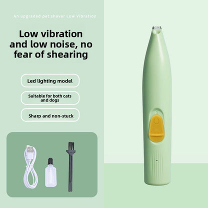 LED Light Pet Hair Trimmer Dog Cat Paw Hair Trimmer Paw Sole Hair Clipper Dog Hair Clipper