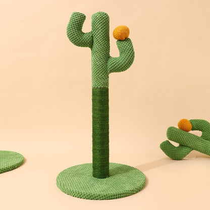 Pet Cactus Cat Climbing Tower with Sisal Scratching Posts Cat Playhouse Cat Tree Toy