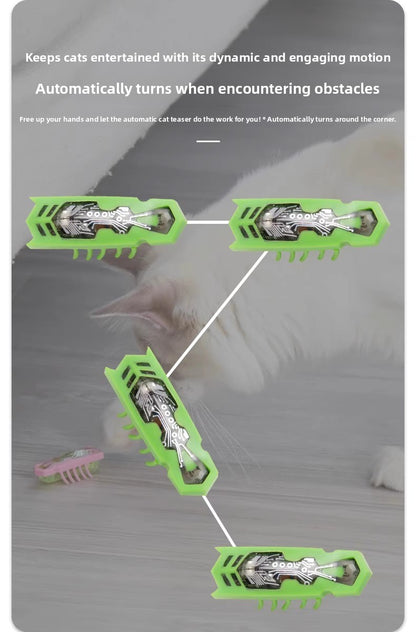 Nano Worm Cat Toy Automatic Teasing Intelligent Wand with Obstacle Avoidance for Self Play