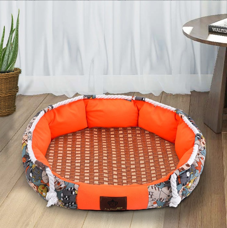 Universal Detachable Washable Pet Bed for Dogs Cats Large Medium Small Summer Cooling Mat