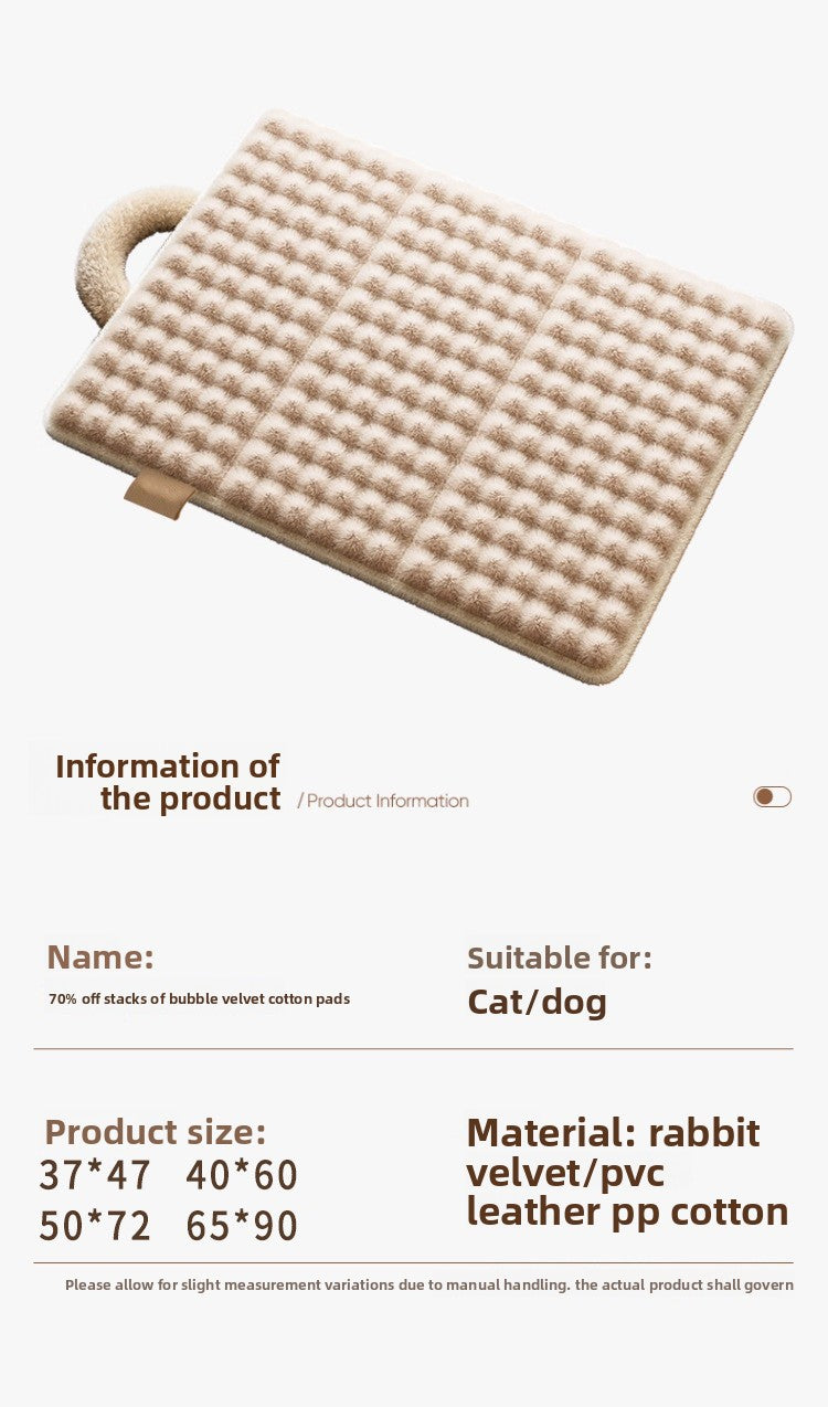 Deluxe Heated Pet Bed for Dogs Cats Warm Plush Mat with Removable Washable Cover All Season Cushion for Puppy Kitten Senior Pets