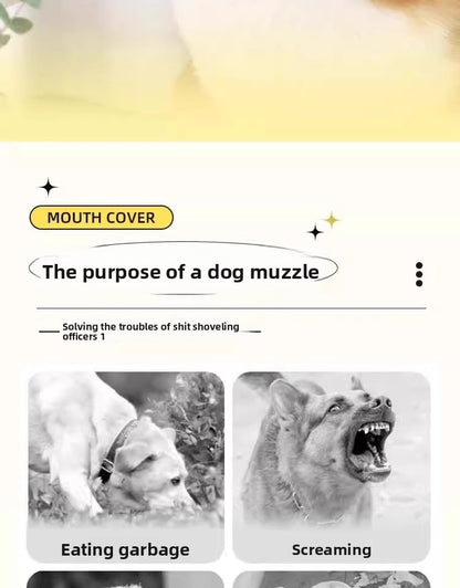 Effective Anti Bite Barking Dog Muzzle Fits Small Medium Large Dogs Teddy Golden Retriever