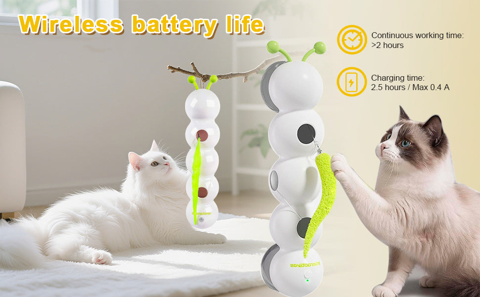 Smart Electric Caterpillar Teasing Light-Sensitive Cat Whack-A-Mole Toy